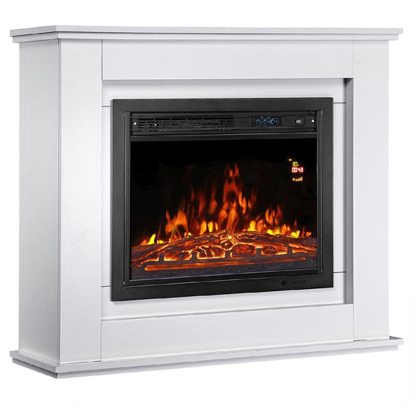 Camino Elettrico 2000W Telecomando Led Effetto Fiamma 100x27.5 H 82.5cm Timer