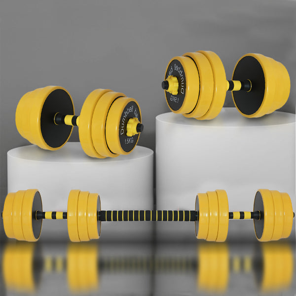 25kg Dumbbell Barbell Set Fitness Weights Home Workout 2-in-1 Non-slip