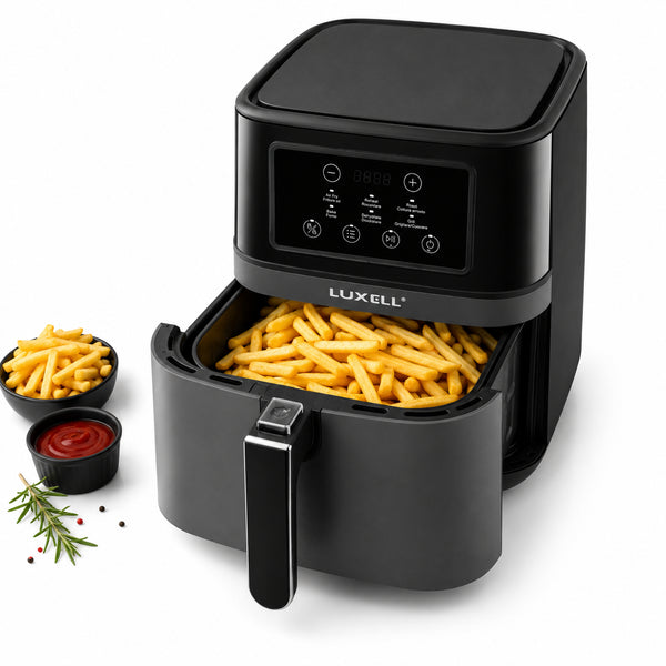 Friggitrice ad Aria 7.5 Litri 1850W Digitale Led 6 Programmi Senza Olio Nero